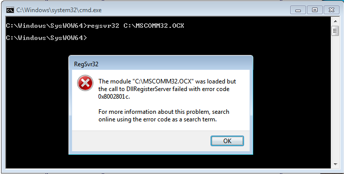 ocx errors windows 10